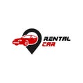 Car rental illustration logo design Royalty Free Stock Photo