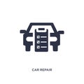 car repair check list icon on white background. Simple element illustration from mechanicons concept