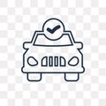 Car repair check vector icon isolated on transparent background, linear Car repair check transparency concept can be used web and