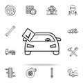 car repair is completed icon. Cars service and repair parts icons universal set for web and mobile Royalty Free Stock Photo