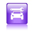 Car repair icon button Royalty Free Stock Photo
