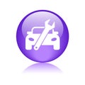 Car repair icon button Royalty Free Stock Photo