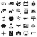 Car repair icons set, simple style Royalty Free Stock Photo