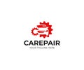 Car repair logo template. Car repairing vector design Royalty Free Stock Photo