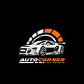 Car Repair Logo Vector Isolated. Auto Corner Tuning Racing Garage Template Set Royalty Free Stock Photo