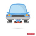 Car repair service color flat icon