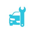 Car repair service front view icon. Royalty Free Stock Photo