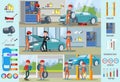 Car Repair Service Infographic Concept