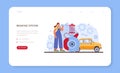 Car repair service web banner or landing page. Automobile's brake
