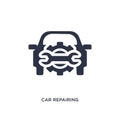 car repairing icon on white background. Simple element illustration from mechanicons concept Royalty Free Stock Photo