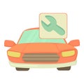 Car repairs icon, cartoon style