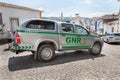 Car of the Republican National Guard GNR in Obidos, Portugal