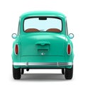 Car retro small cartoon bunchy back Royalty Free Stock Photo