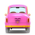 Car retro small cartoon bunchy back Royalty Free Stock Photo