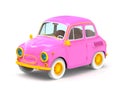 Car retro small cartoon bunchy Royalty Free Stock Photo