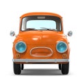 Car retro small cartoon bunchy front Royalty Free Stock Photo