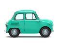 Car retro small cartoon bunchy side Royalty Free Stock Photo