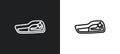 car reversing light outline icon in white and black colors. car reversing light flat vector icon from car parts collection for web