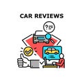 Car Reviews Vector Concept Color Illustration