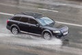 Audi Allroad rides on the road