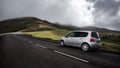 Car on a Road - Azores, Sao Miguel Island Portugal Royalty Free Stock Photo