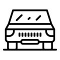 Car road hitchhiking icon, outline style