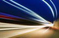 Car on road with motion blur background. Royalty Free Stock Photo