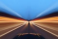 Car on road with motion blur background. Royalty Free Stock Photo