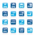 Car and road services icons Royalty Free Stock Photo