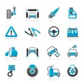 Car and road services icons Royalty Free Stock Photo