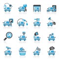 Car and road services icons Royalty Free Stock Photo