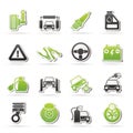 Car and road services icons