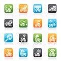 Car and road services icons Royalty Free Stock Photo