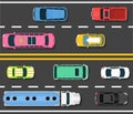 Car road topview vector illustration. Choosing the best car for transportation banner, poster, brochure, flyer