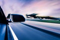 Car on the road whit motion blur background Royalty Free Stock Photo