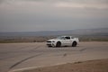 Car on the roads of the desert