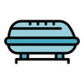 Car roof bag icon color outline vector Royalty Free Stock Photo