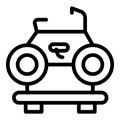 Car roof bike icon, outline style