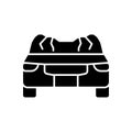 Car roof damage black glyph icon Royalty Free Stock Photo