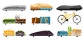 Car roof rack for versatile transportation. Easily transport bikes, luggage, and other gear. Perfect for road trips and