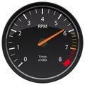 RPM Tachometer Automotive Dashboard Gauge Vector Illustration Royalty Free Stock Photo