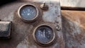 car rusty car dashboard. Old car Royalty Free Stock Photo