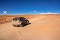 Car on Ruta ex 40 in Salta province from San Anto