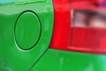 Car's green fuel tank