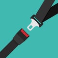 Car safety belt. Seatbelt safe buckle icon isolated. Security strap fasten accident insurance Royalty Free Stock Photo