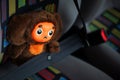 Car safety belt wool toy Cheburashka Moscow October 21