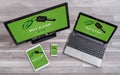 Car sale concept on different devices Royalty Free Stock Photo