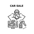 Car Sale Dealership Concept Color Illustration