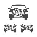 Car for sale, for rent, sold icon Royalty Free Stock Photo