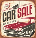 Car sale vintage metal sign Royalty Free Stock Photo